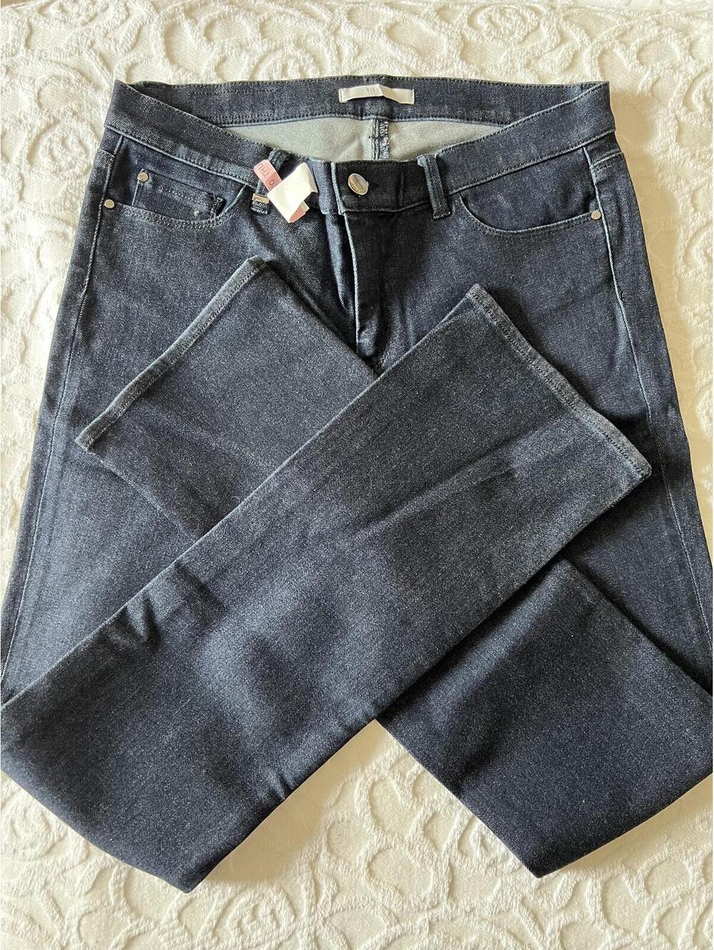 Hugo Boss Niona Regular-Fit Dark Denim Navy Wash Bootcut Mid-rise Jeans, Size 10